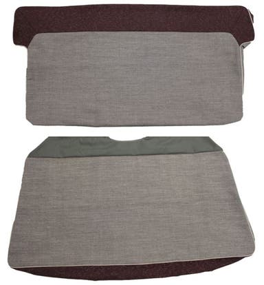 Bekleding achterbank voor Volvo PV444K-L 1956-57 rood/grijs