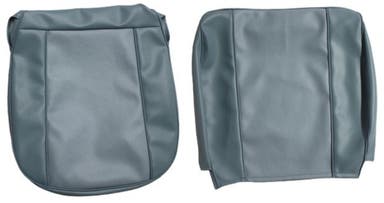 Bekleding voor de voorstoel van een Volvo PV544B uit 1960-61, blauw.