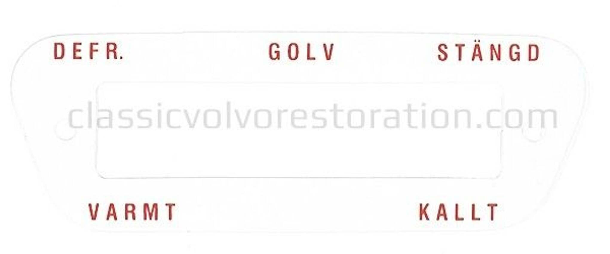 Sticker verwarmingsregeling