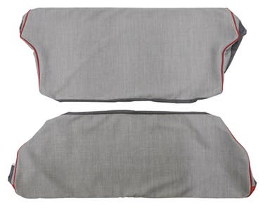 Bekleding achterbank voor Volvo 544A 1958-60 rood/grijs Optie 2