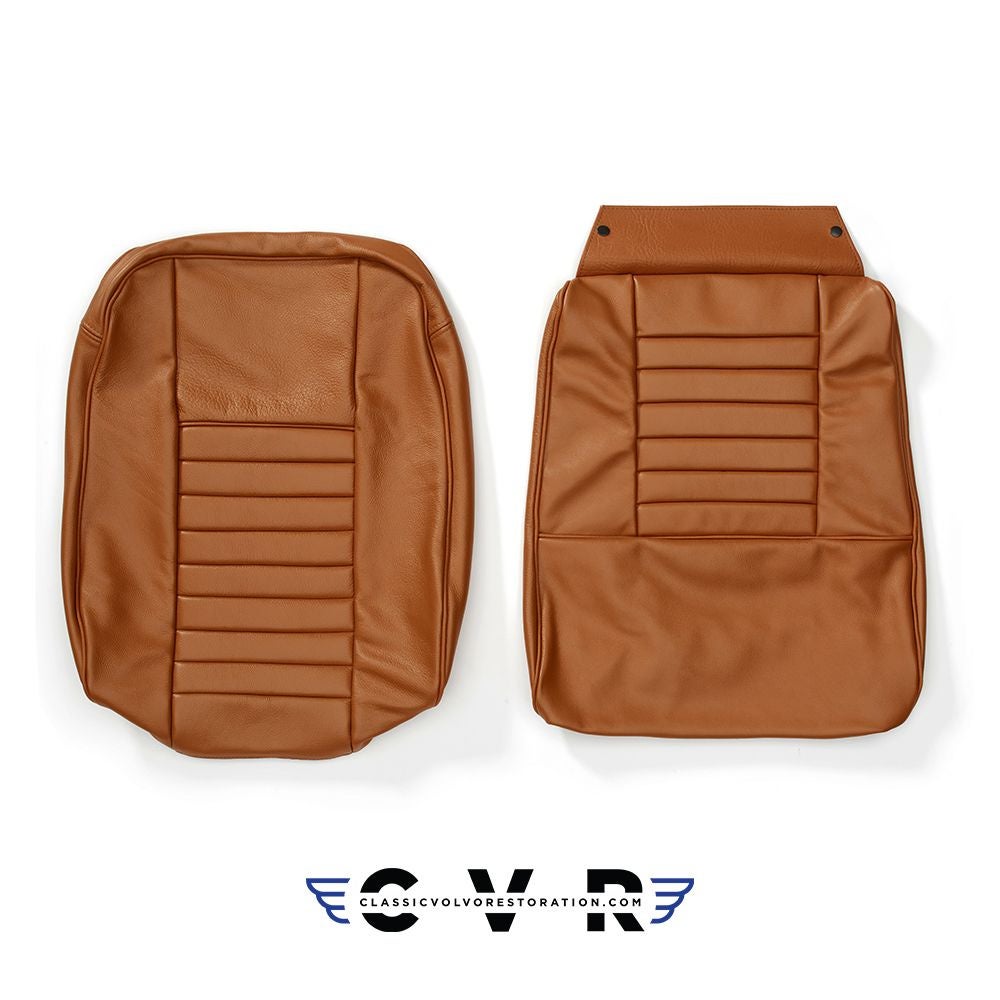 Bekleding voor de voorstoelen van een Volvo 1800S uit 1964-1969, bruin. — bild 1 av 2