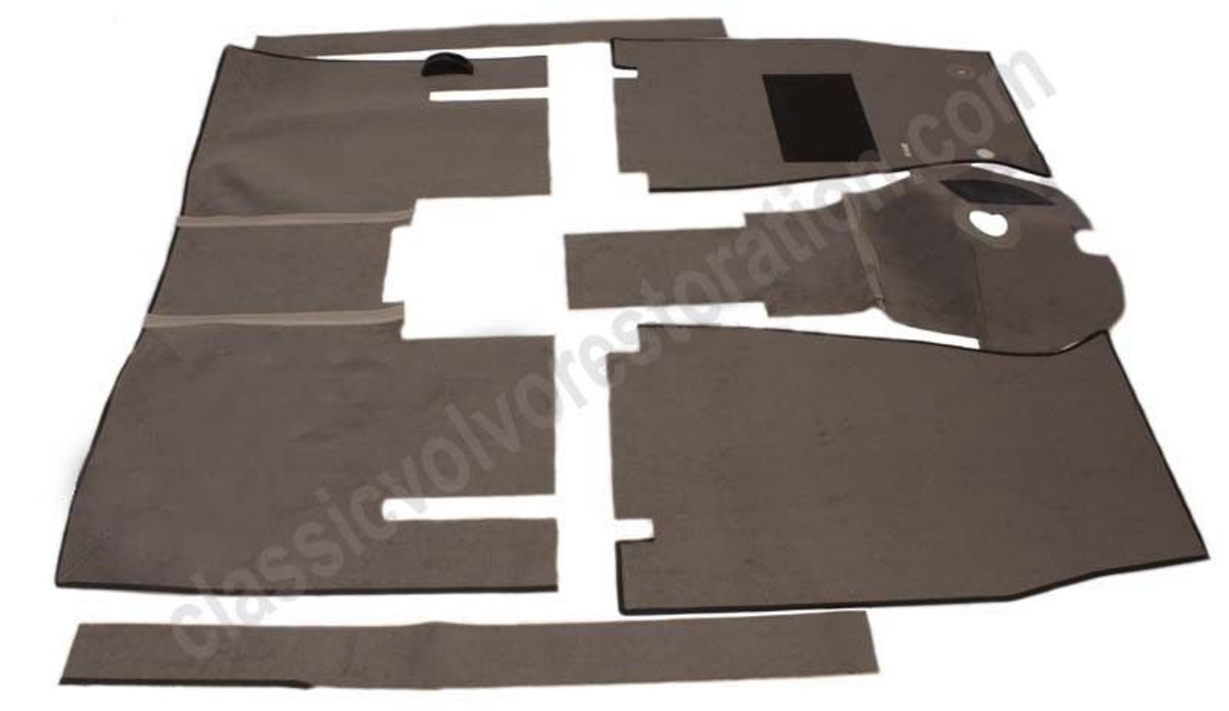 Tapijtset voor Volvo Amazon 1957-61 B16 grijs textiel