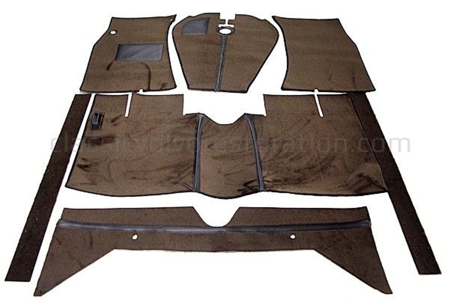 Mattenset bruin textiel