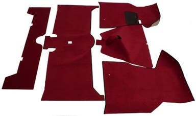Tapijtset voor Volvo 140 uit 1972, rood textiel