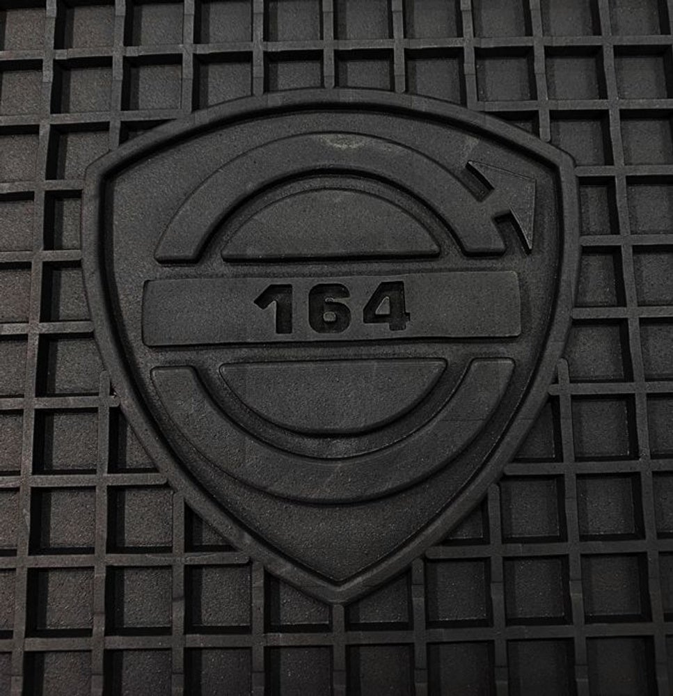 Mattenset Accessoires voor Volvo 164 1968-71, zwart rubber — bild 2 av 4