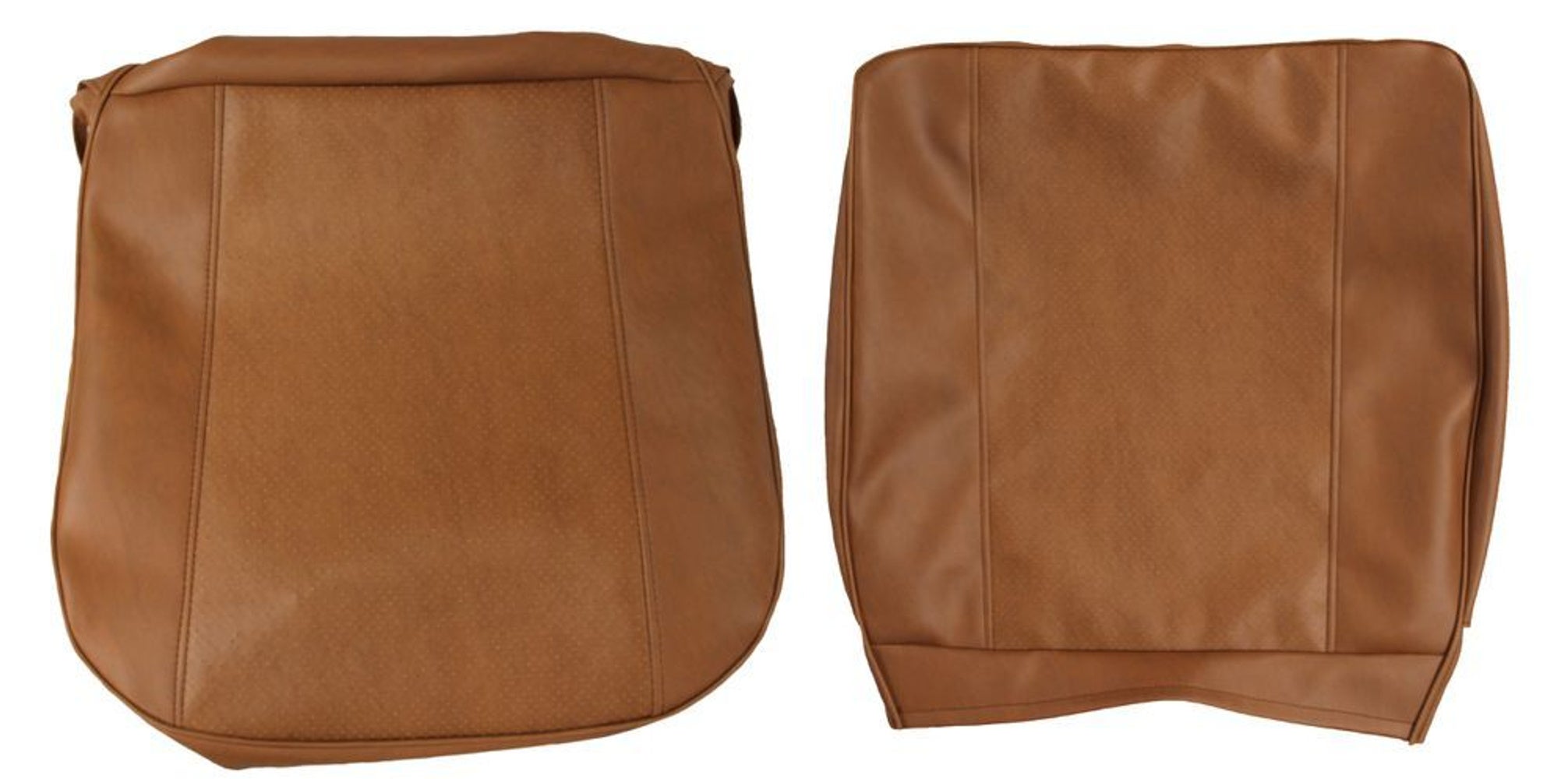Bekleding voor de voorstoel van een Volvo Duett 1967-68, bruin.
