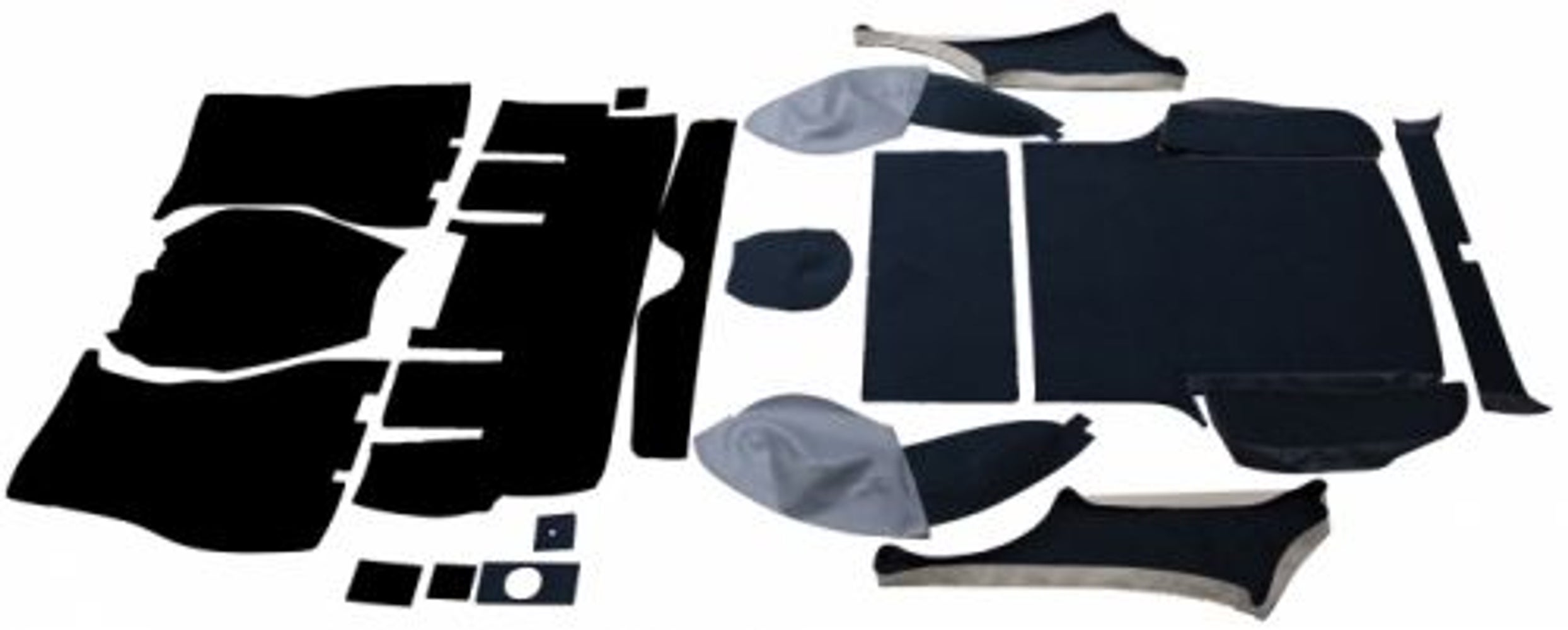 Tapijtset voor Volvo 1800ES, blauw/blauw textiel