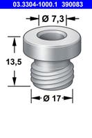 Hoofdremcilinderreservoir met doorvoerleiding, 2-circuit, rubber voor Volvo 140, 164 — bild 3 av 3