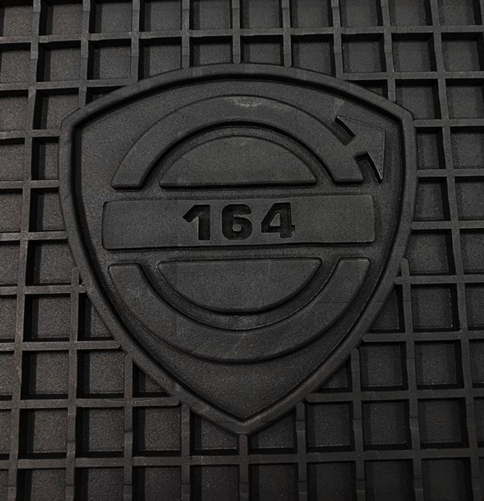 Mattenset Accessoires voor Volvo 164 1973-74, zwart rubber — bild 2 av 2