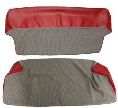 Bekleding achterbank voor Volvo Duett 1958-62 rood/grijs