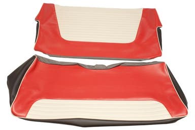 Bekleding achterbank voor Volvo PV444L 1957 US rood/beige/zwart