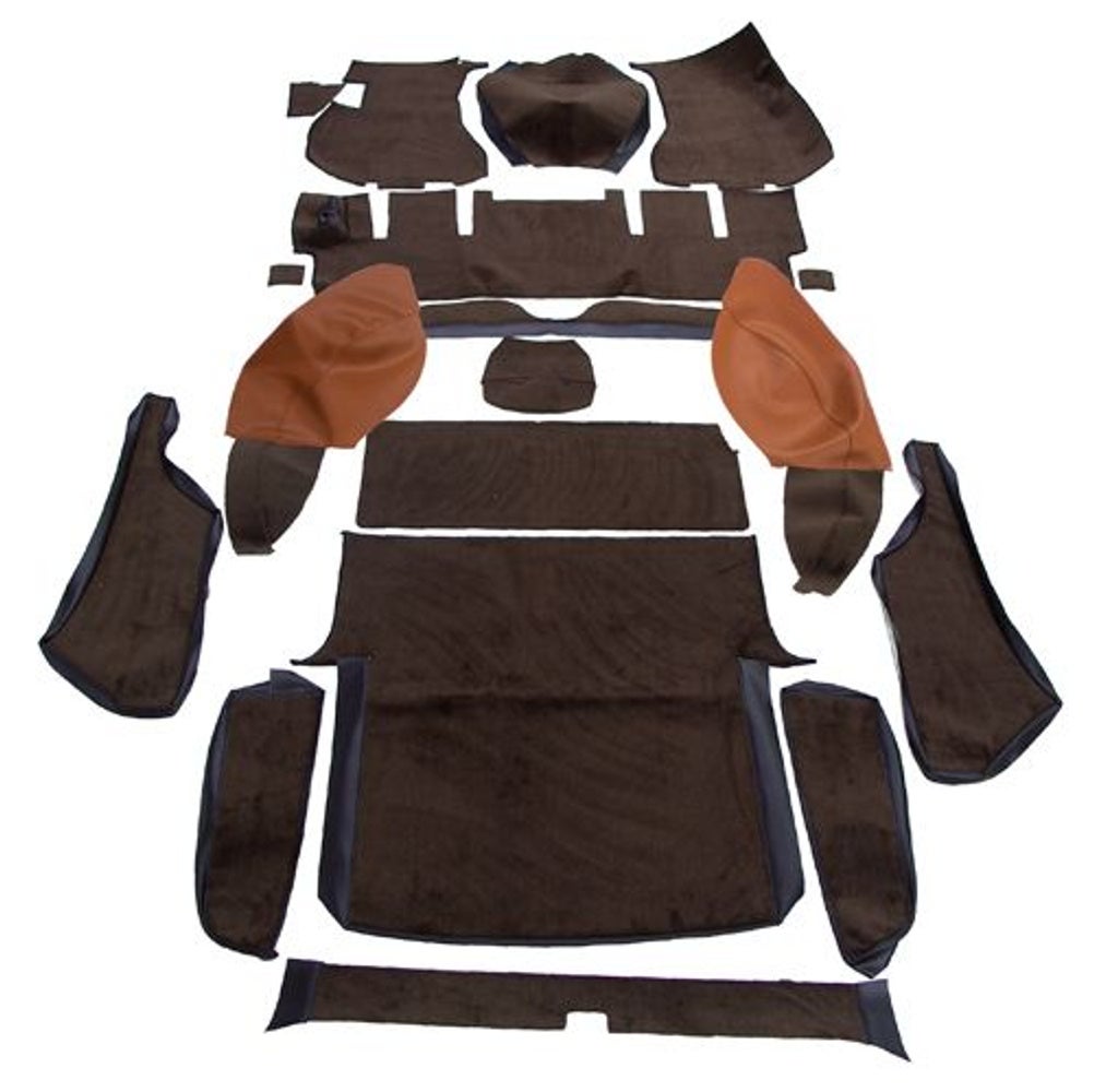 Tapijtset voor Volvo 1800ES, bruin/bruin textiel (rechtsgestuurd)