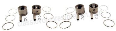 Zuigerset (4 stuks) met zuigerveren voor Volvo B18 0.040"