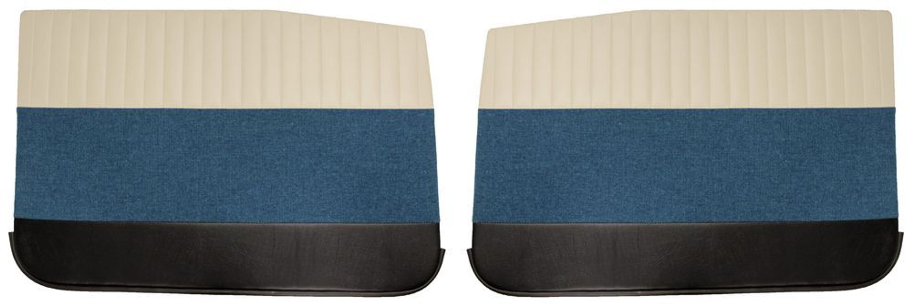 Deurpanelen voor Volvo Amazon 4d 1959-60, beige/turkoois/zwart