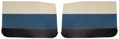 Deurpanelen voor Volvo Amazon 4d 1959-60, beige/turkoois/zwart