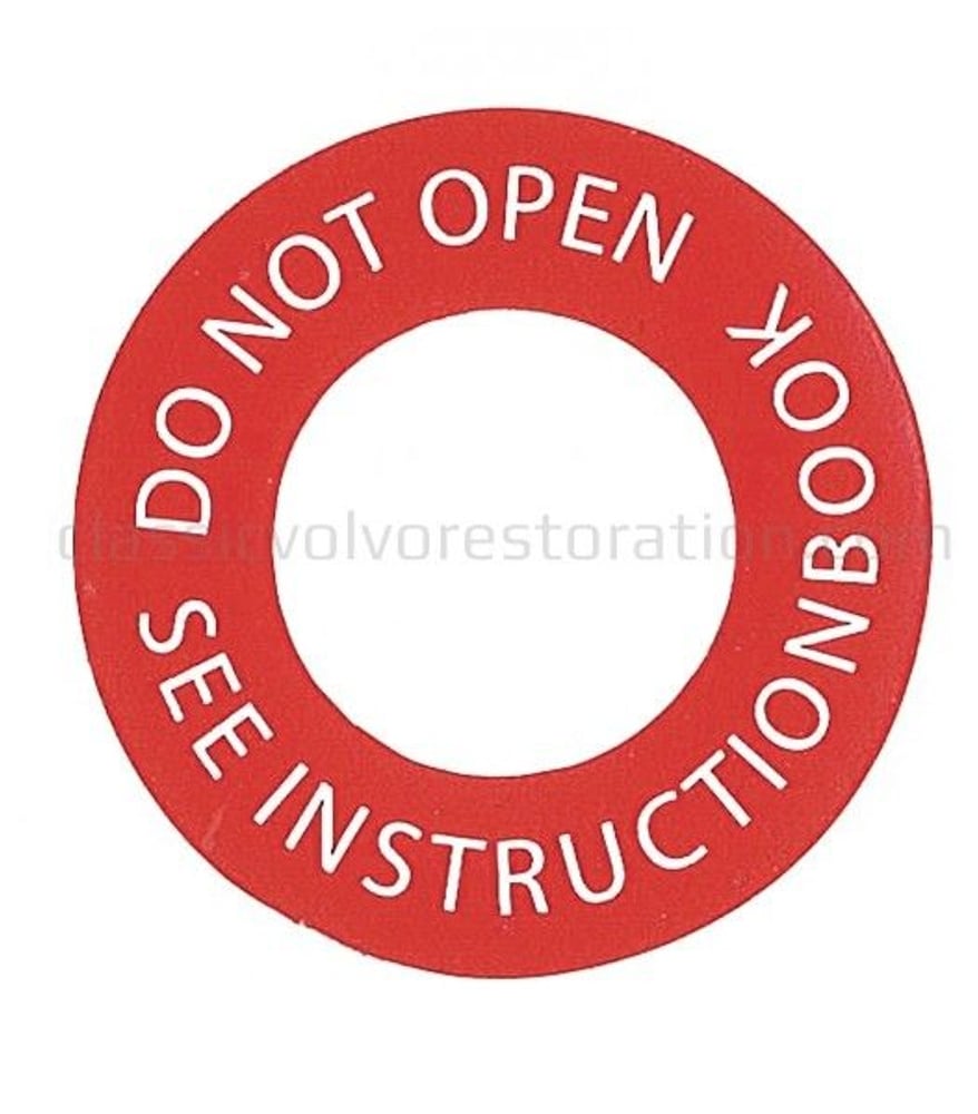 sticker "Niet openen..."