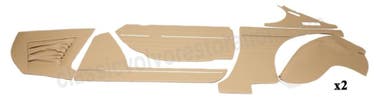 Paneelset voor Volvo 1800E beige/bruin