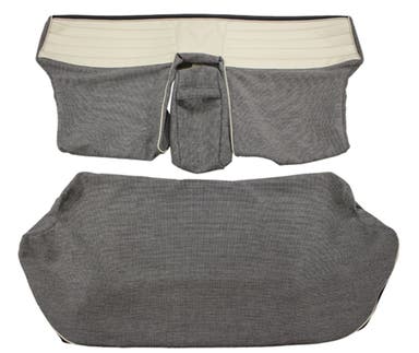 Bekleding achterbank voor Volvo Amazon 4d 1957-58 grijs/zwart