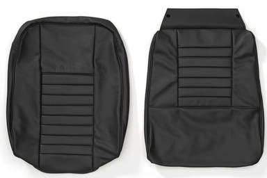 Bekleding voor de voorstoelen van een Volvo 1800S, 1800E 1964-71, zwart.