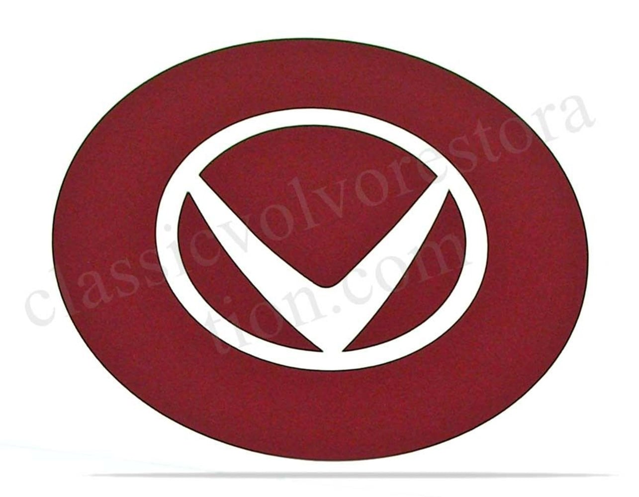 Sticker rood V, naafdop