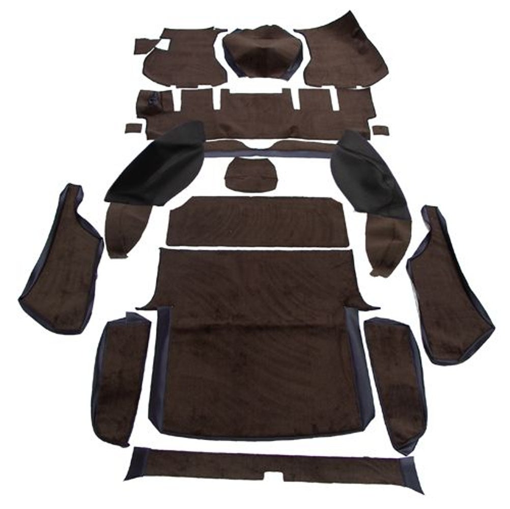 Tapijtset voor Volvo 1800ES, bruin/zwart textiel (rechtsgestuurd)
