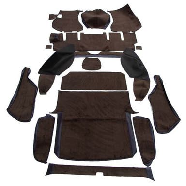 Tapijtset voor Volvo 1800ES, bruin/zwart textiel (rechtsgestuurd)