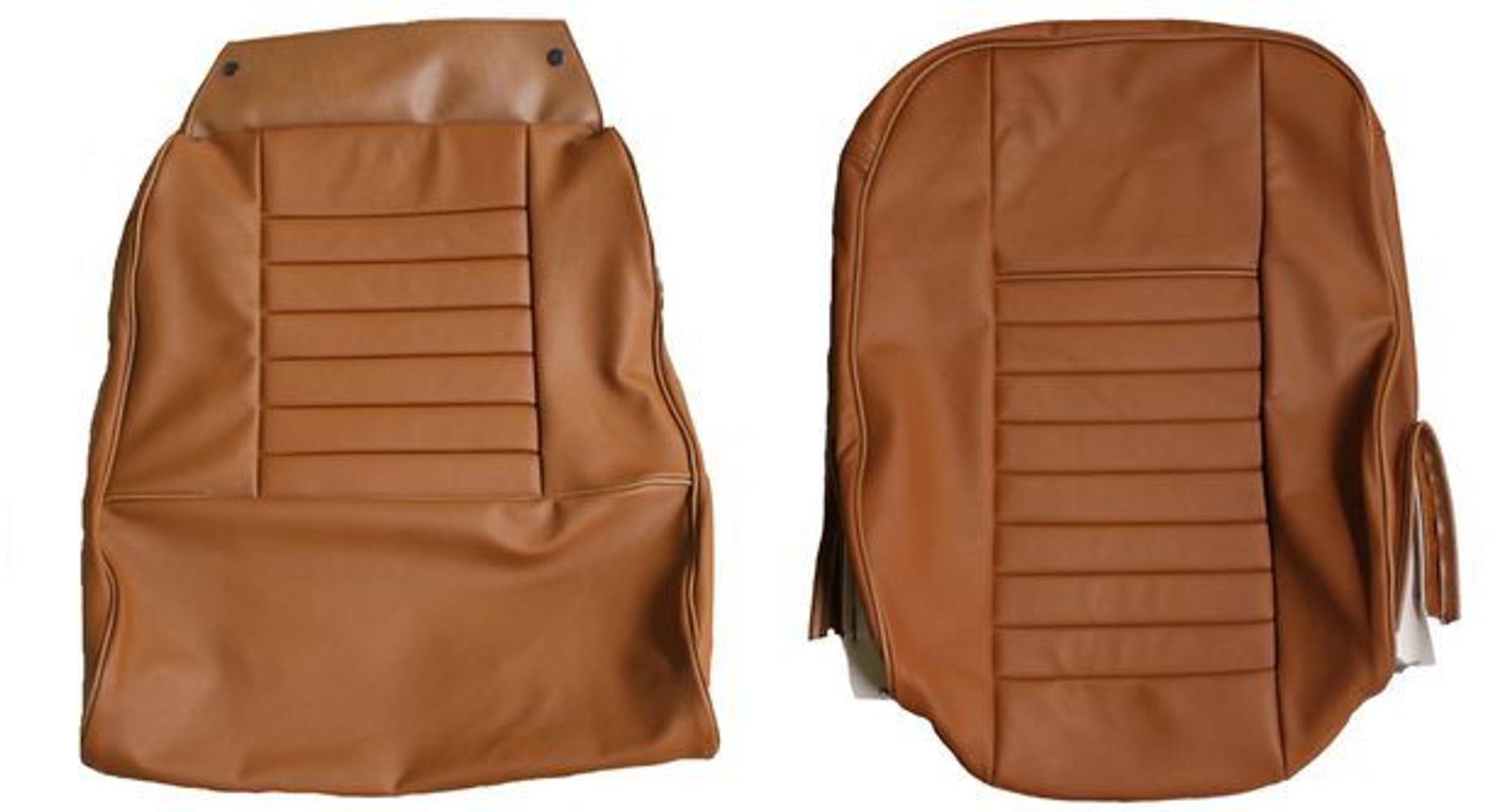 Bekleding voor de voorstoelen van een Volvo 1800S uit 1964-1969, bruin. — bild 2 av 2