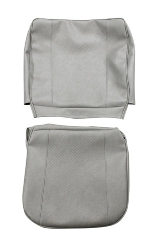 Bekleding voor de voorstoel van een Volvo PV544 Duett 1963-64 (VS, grijs).