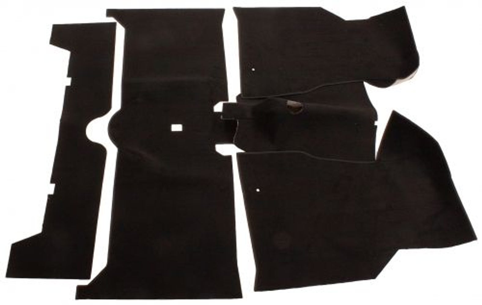 Mattenset zwart textiel