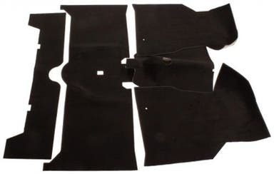 Mattenset zwart textiel
