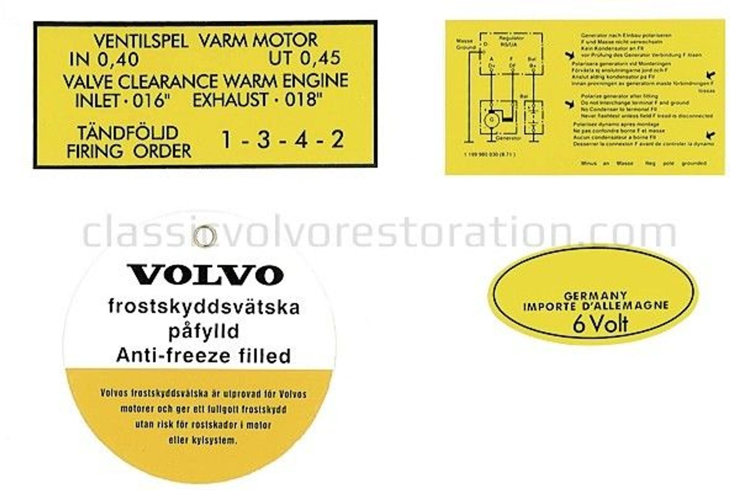 Stickerset voor Volvo B16A — bild 2 av 2