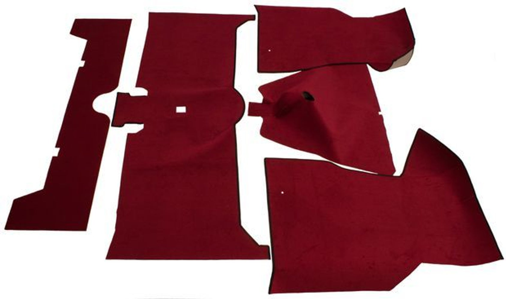 Tapijtset voor Volvo 140 1973-74, rood textiel