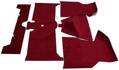 Tapijtset voor Volvo 140 1973-74, rood textiel