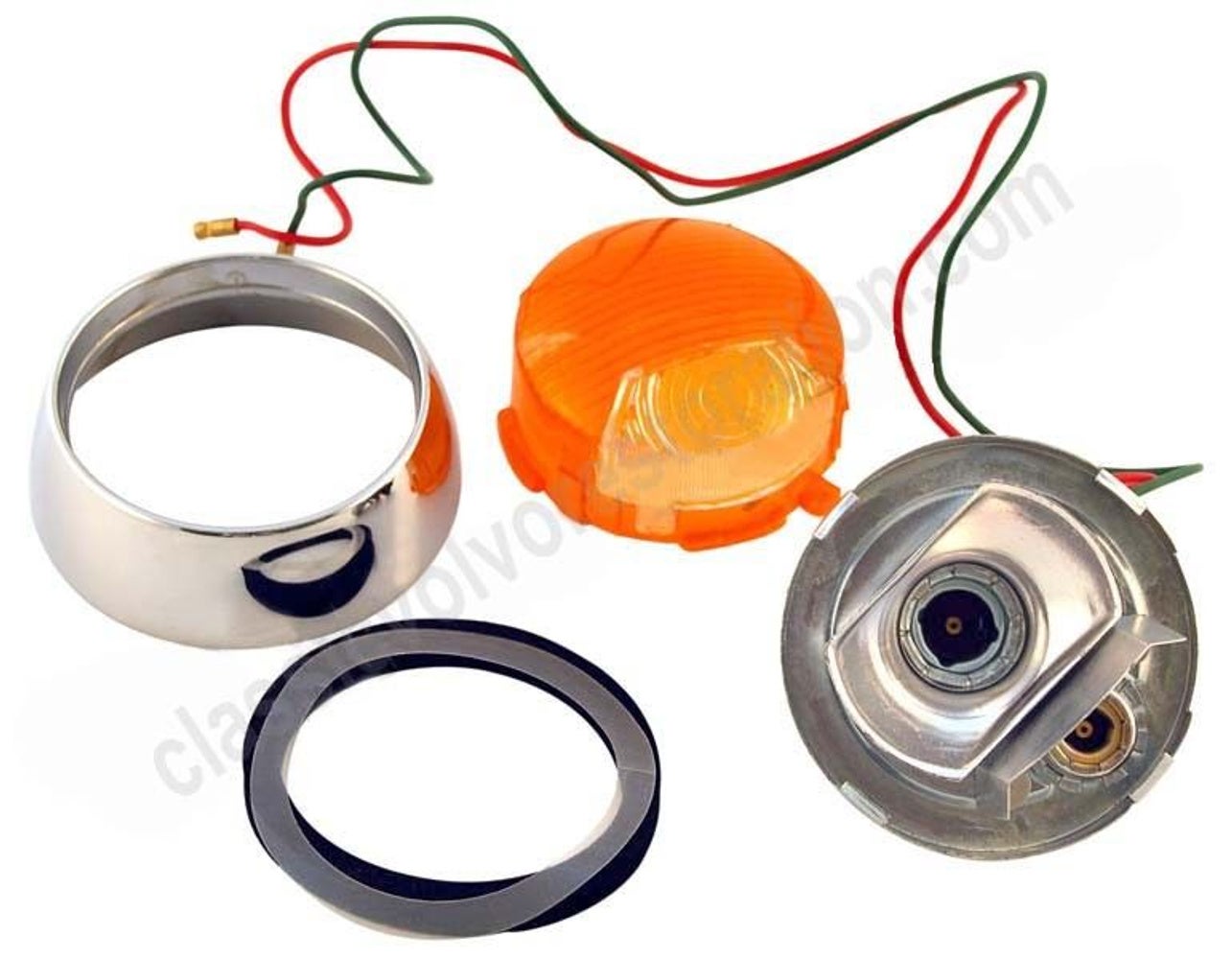 Knipperlichtset voor Volvo 1800, 1800S, oranje/wit