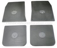 Mattenset rubber grijs