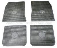 Mattenset rubber grijs