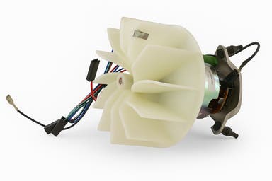 Ventilatormotor voor Volvo 140, 164 (vanaf 1973), 240, 260, 265 zonder airconditioning.