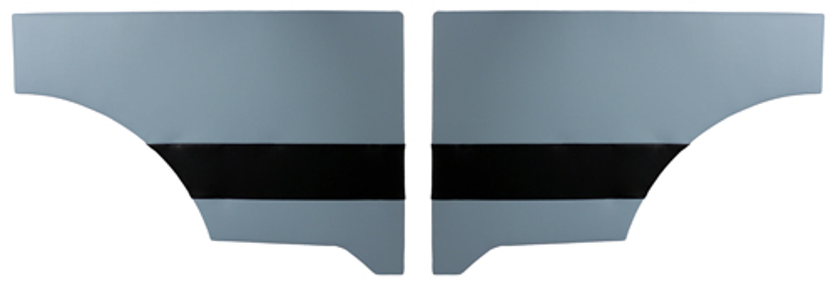 Achterpanelen voor Volvo Duett 1957-58, VS blauw/zwart