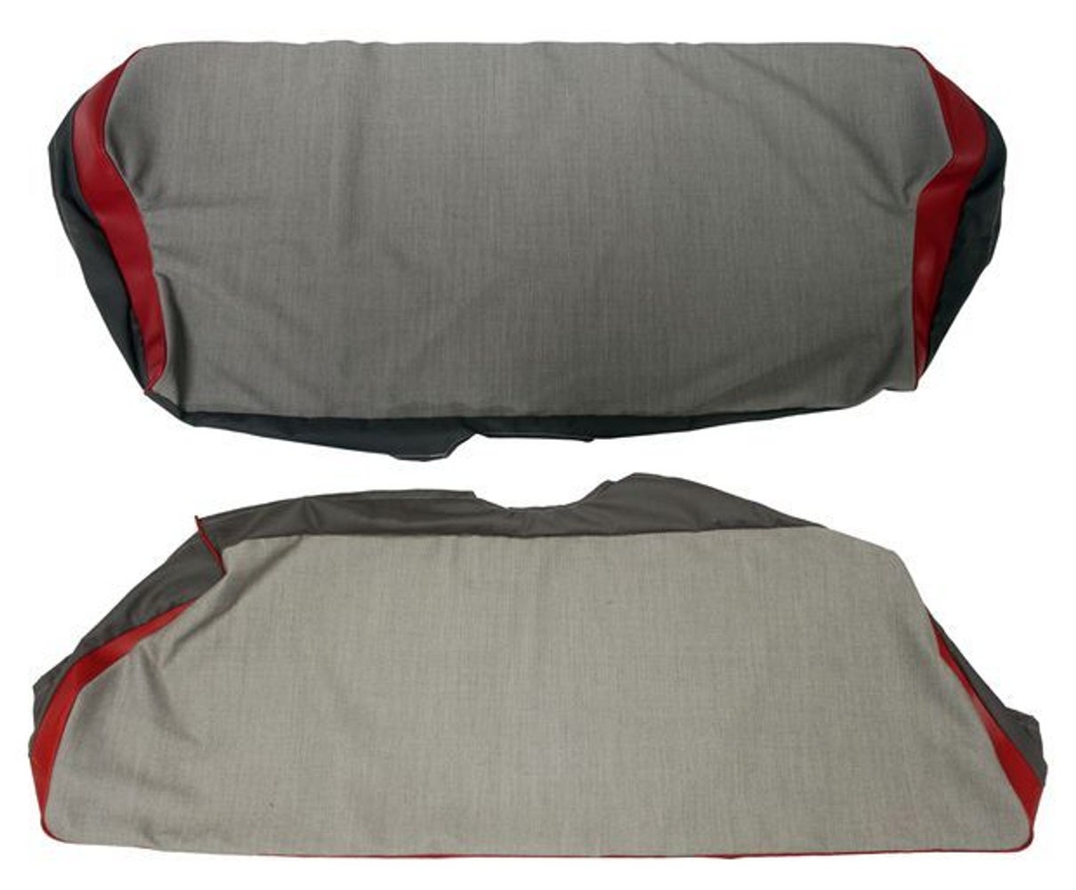 Bekleding achterbank voor Volvo PV544B 1960-61 rood/grijs