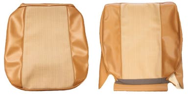 Bekleding voor de voorstoel van een Volvo Amazon 4d uit 1961, bruin.