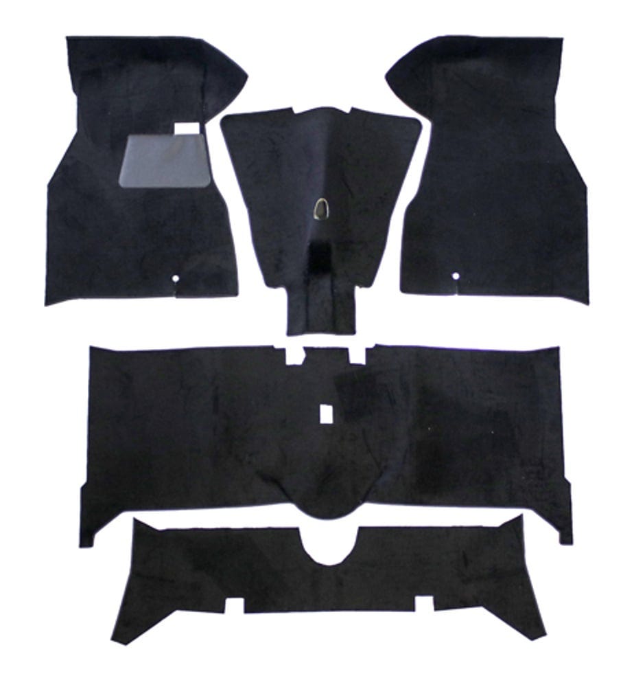 Tapijtset voor Volvo 140 uit 1972, zwart textiel — bild 2 av 2