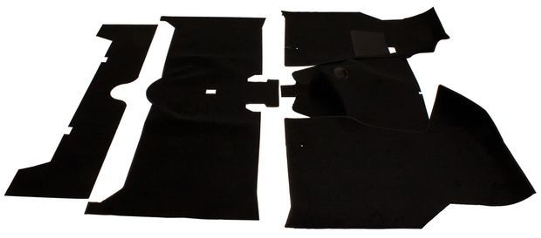 Tapijtset voor Volvo 140 uit 1972, zwart textiel