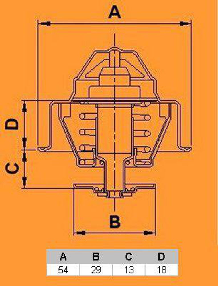 Thermostaat B19, B21, B23, B200, B230 (92°C) voor Volvo 240, 740, 760, 780, 940, 960 — bild 2 av 3