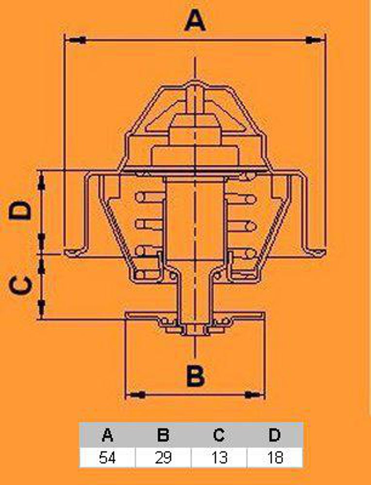 Thermostaat B19, B21, B23, B200, B230 (92°C) voor Volvo 240, 740, 760, 780, 940, 960 — bild 2 av 3