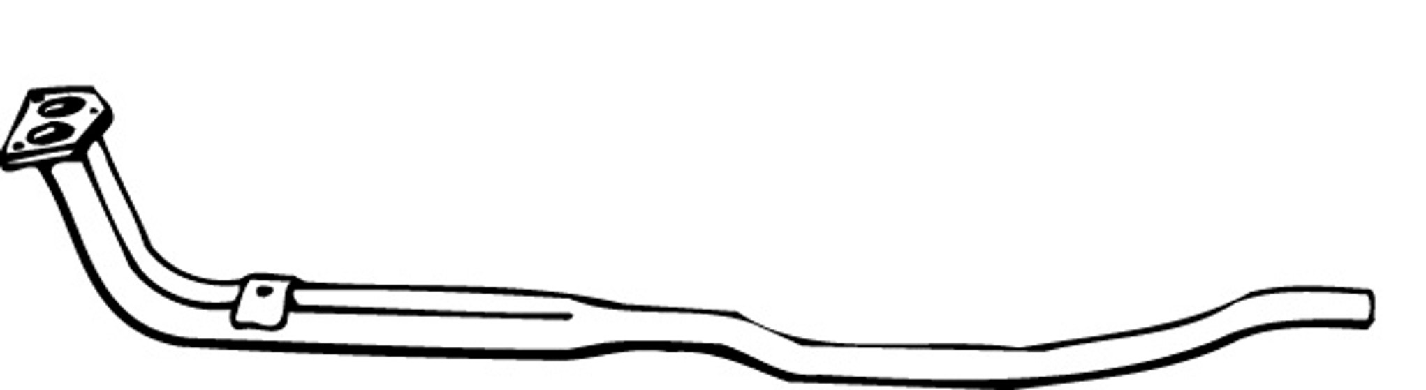 Uitlaatpijp B21/23A 1975 vooraan