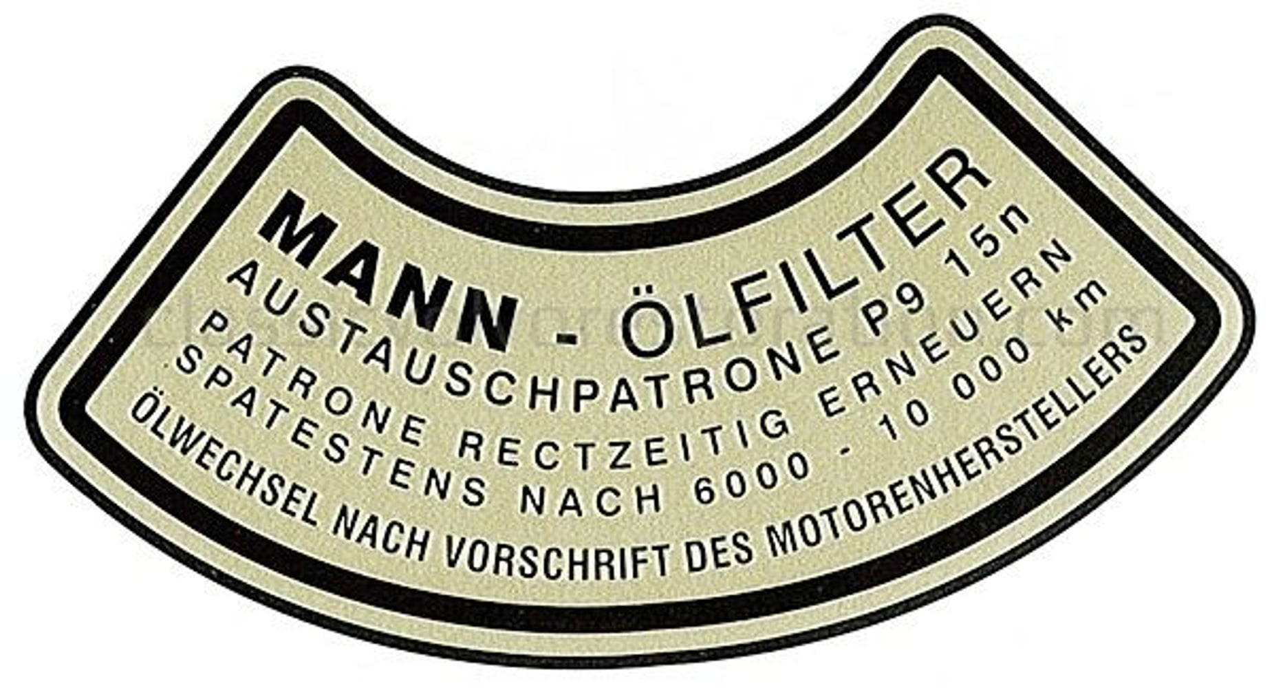 Sticker voor oliefilter voor Volvo B4B "Mann" — bild 2 av 2